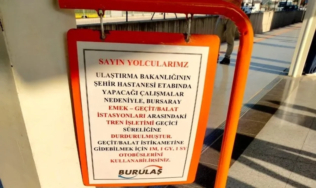 Bursa’da Balat Metro İstasyonu geçici olarak kapatıldı