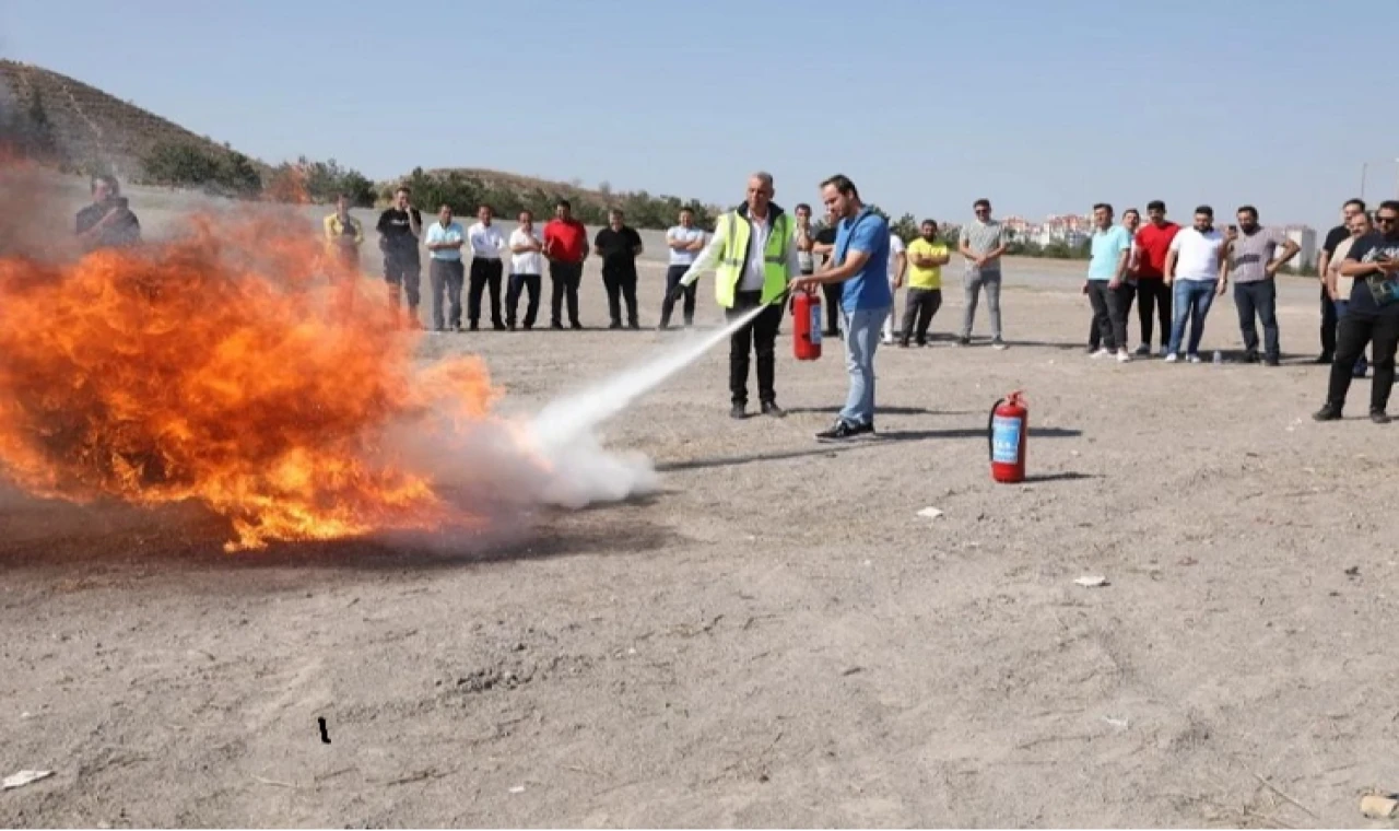 personeline yangın eğitimi Büyükşehir KAYMEK’ten