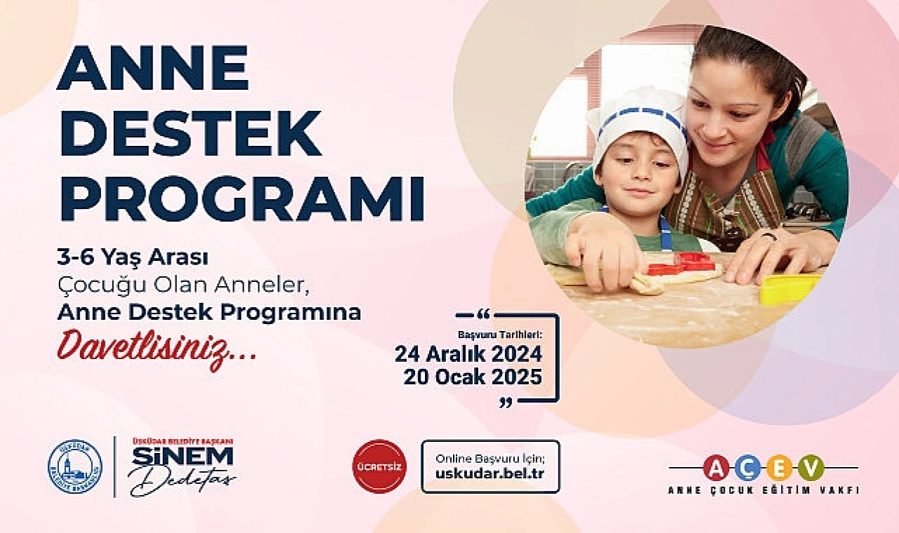 Üsküdar’da ”Anne Destek Programı” Başlıyor