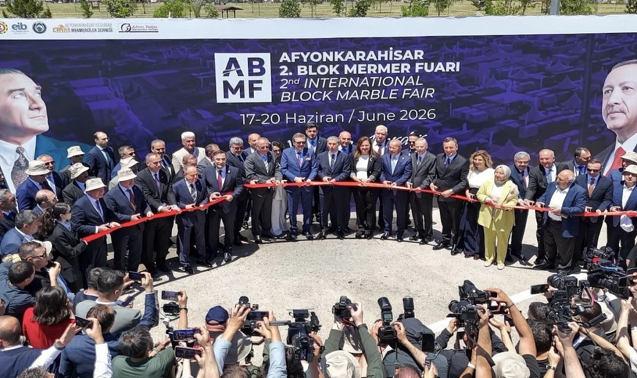 Afyonkarahisar Blok Mermer Fuarı kapılarını açtı... 183 yabancı alıcı Türkiye’de