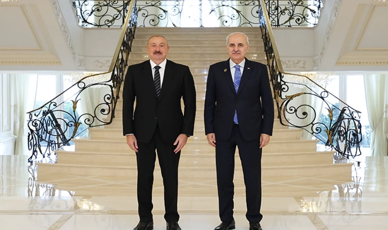 Azerbaycan Cumhurbaşkanı Aliyev, Kurtulmuş’u kabul etti