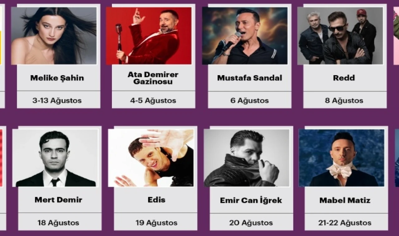 Harbiye Açık Hava’da ağustosta müzik ziyafeti