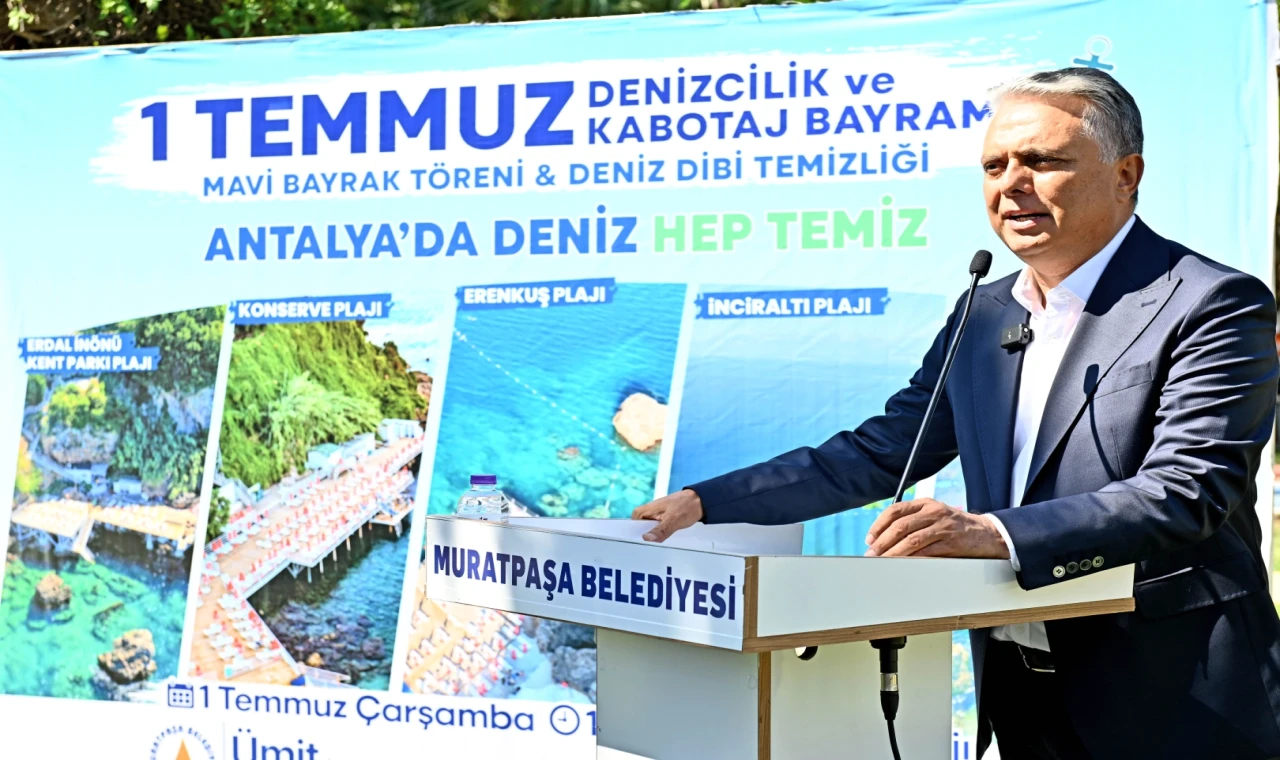 Muratpaşa’nın 5 halk plajına bir kez daha mavi bayrak