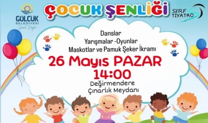 Gölcük Belediyesi Çocuk Şenliği pazar günü Çınarlık Meydanı’nda
