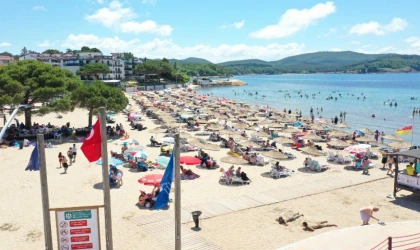 Kocaeli’nin mavi bayraklı plajlarında deniz keyfi