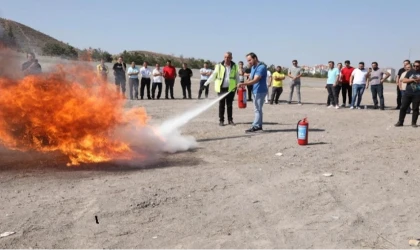 personeline yangın eğitimi Büyükşehir KAYMEK’ten