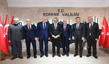 Balkanlardaki liderler Edirne Valisi Yunus Sezer'i ziyaret etti.