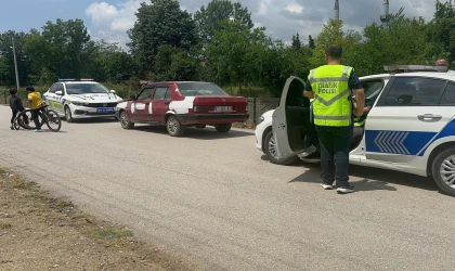 Düzce’de ehliyetsiz çocuk sürücü drift faciasına neden oldu