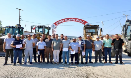 Tekirdağ Şarköy’ün kahraman personeline takdir belgesi