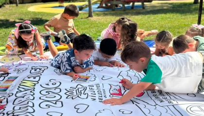 Bursa Nilüferli minikler karne heyecanı yaşadı