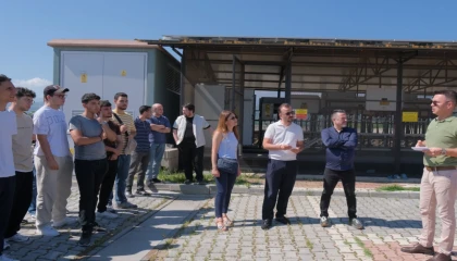 İnegöl Belediyesi’nin enerji üssüne üniversitelilerden yerinde inceleme
