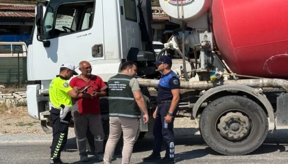 Muğla’da beton mikserlerine sıkı denetim