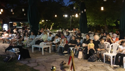 Açık hava sinema keyfi Dobruca’da yaşandı