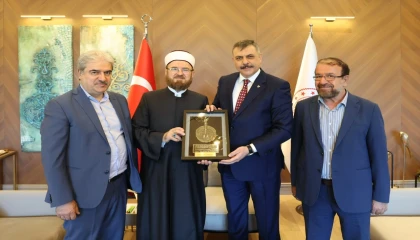 Bakan Çiftçi, Dünya Müslüman Âlimler Birliği Başkanı Karadaği’yi ağırladı