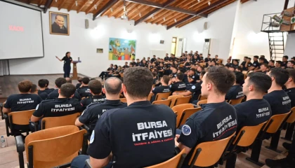 Bursa İtfaiye personeline afet ve hayvan kurtarma eğitimi