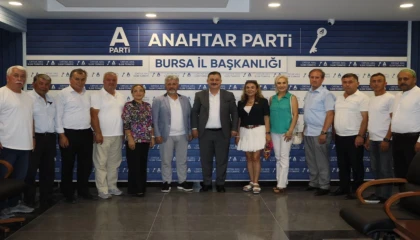 Bursa Muhtarlar Derneği’nden Anahtar Parti Bursa’ya ziyaret