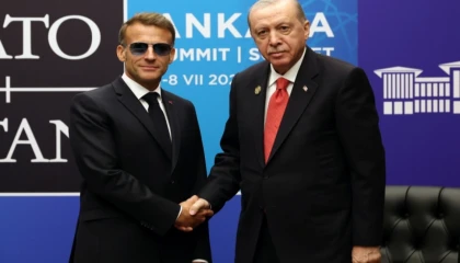 Cumhurbaşkanı Erdoğan, Macron ile bir araya geldi