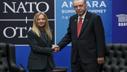 Cumhurbaşkanı Erdoğan, Meloni ile bir araya geldi