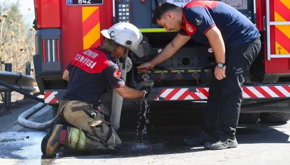 İzmir İtfaiyesi bukalemunu hayata döndürdü