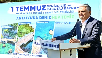 Muratpaşa’nın 5 halk plajına bir kez daha mavi bayrak