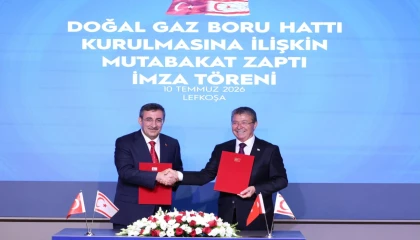 Türkiye ile KKTC arasında doğal gaz boru hattı için tarihi adım